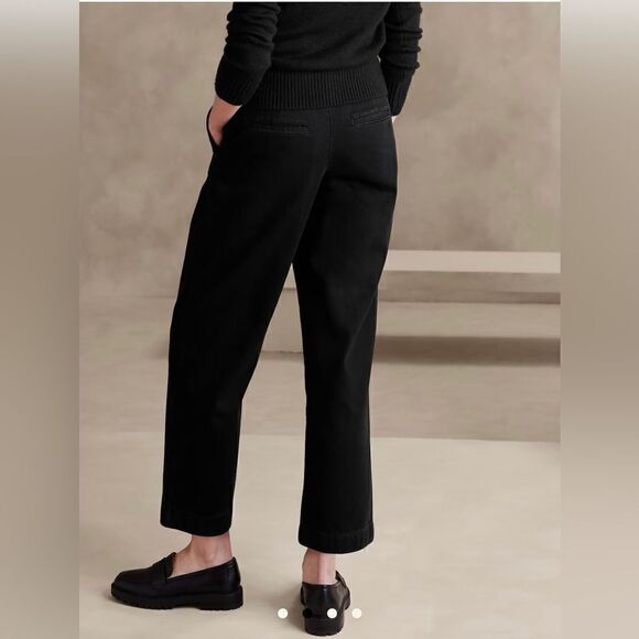 Banana Republic LUXE MID-RISE STRAIGHT JEANS Black Size 8 Retail $120 NWT - Picture 2 of 5